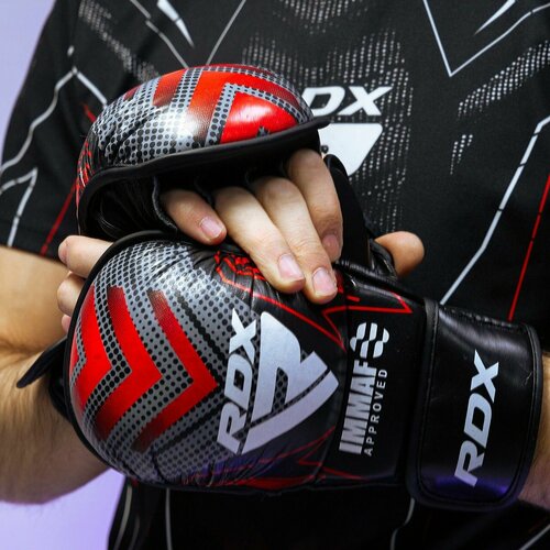 Перчатки крабы MMA RDX IMMAF Shooter Grappling RP1866 ( M красный)