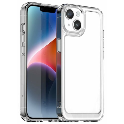 Накладка пластиковая для iPhone 15 с силиконовой окантовкой прозрачная накладка пластиковая для nothing phone 2 с силиконовой окантовкой прозрачная