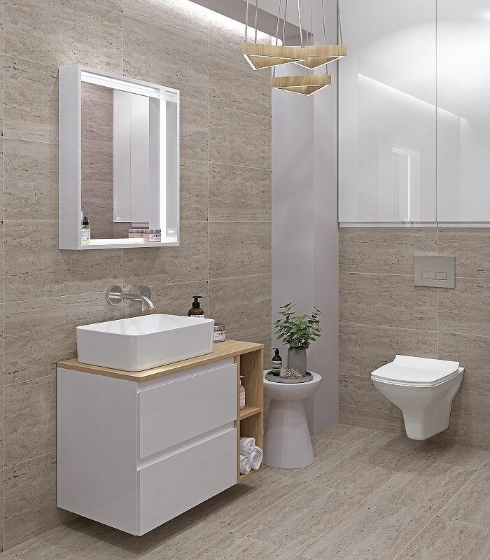 фото Столешница для тумбы под раковину Cersanit подвесная MODUO 140 дуб SB-BL-MOD140