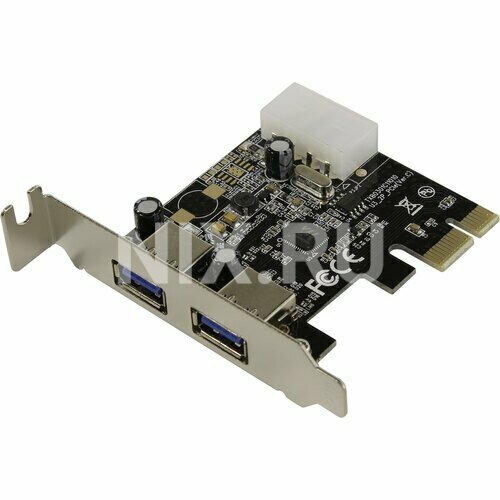 контроллер pcie x1 v2 0 via vl806 low profile usb 3 2 gen1x1 2 x usb a orient vl 3u2pelp USB контроллер Orient VL-3U2PELP