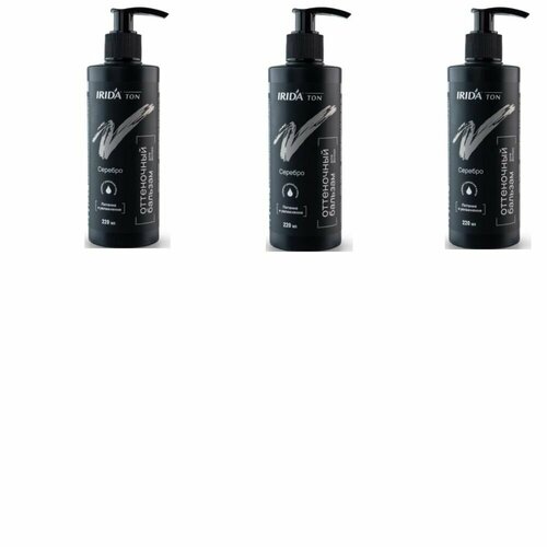 IRIDA Бальзам оттеночный для волос тон Терпкий кофе, 220 мл, 3 шт