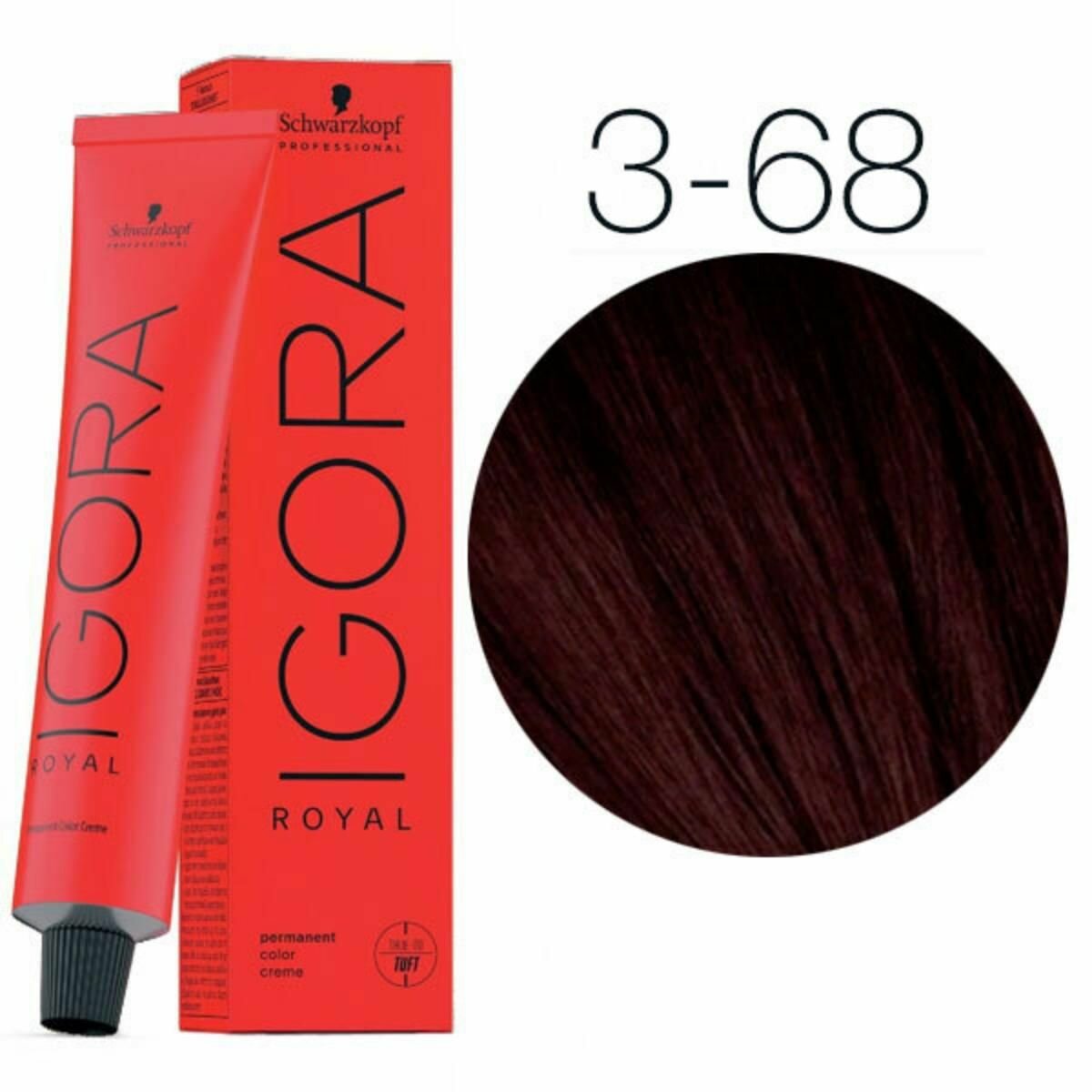 Schwarzkopf IGORA ROYAL 3-68 Темно-коричневый шоколадно-красный Краска для волос 60 мл