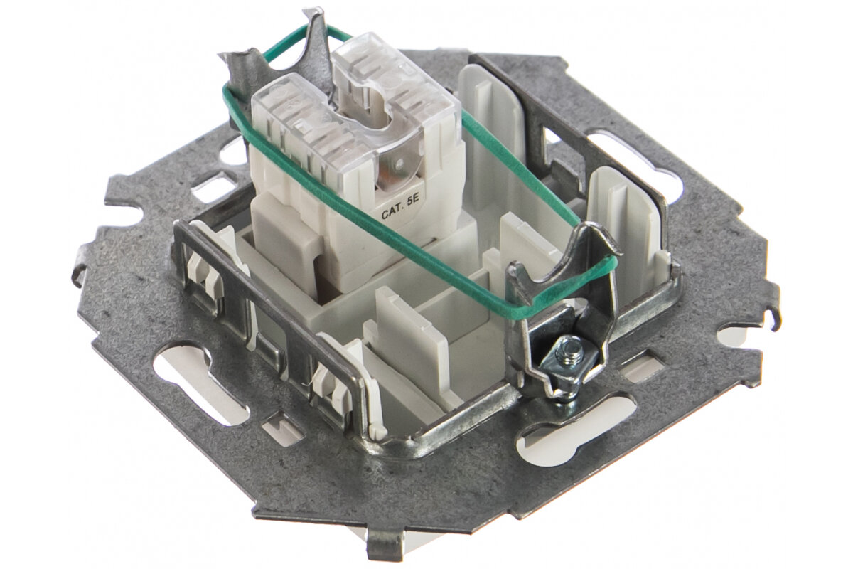 15 1591551-030 Розетка компьютерная (RJ45, cat.5e, AMP, под рамку, скрытая установка, белая) Упаковка (20 шт.) Simon - фото №3