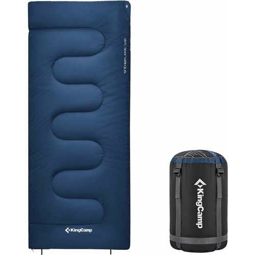 Спальный мешок-одеяло King Camp Snowflake 300 2214 13С 19084 синий правый 5633₽