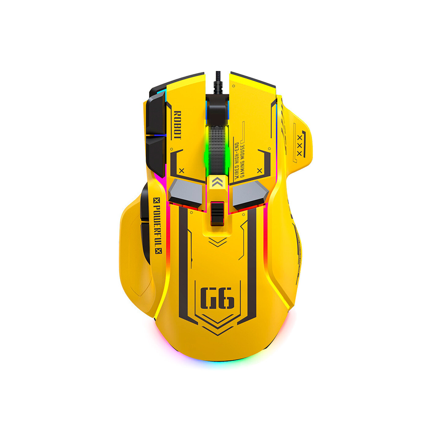 Игровая проводная мышь VOROTEX G6 с подсветкой и 10 программируемыми кнопками, 12800 DPI — фото 1