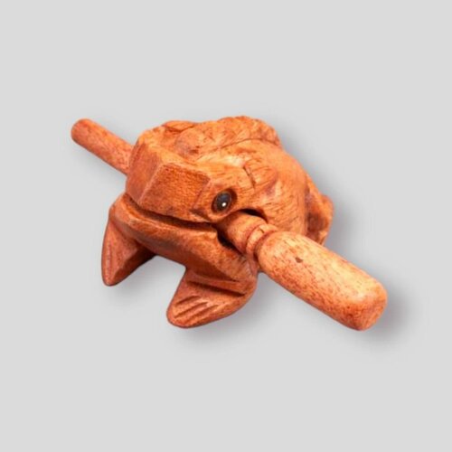 Поющая лягушка из дерева 5 см