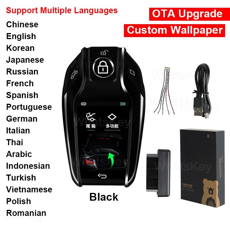 Универсальный модифицированный смарт-ключ SK01S с дистанционным управлением, Black