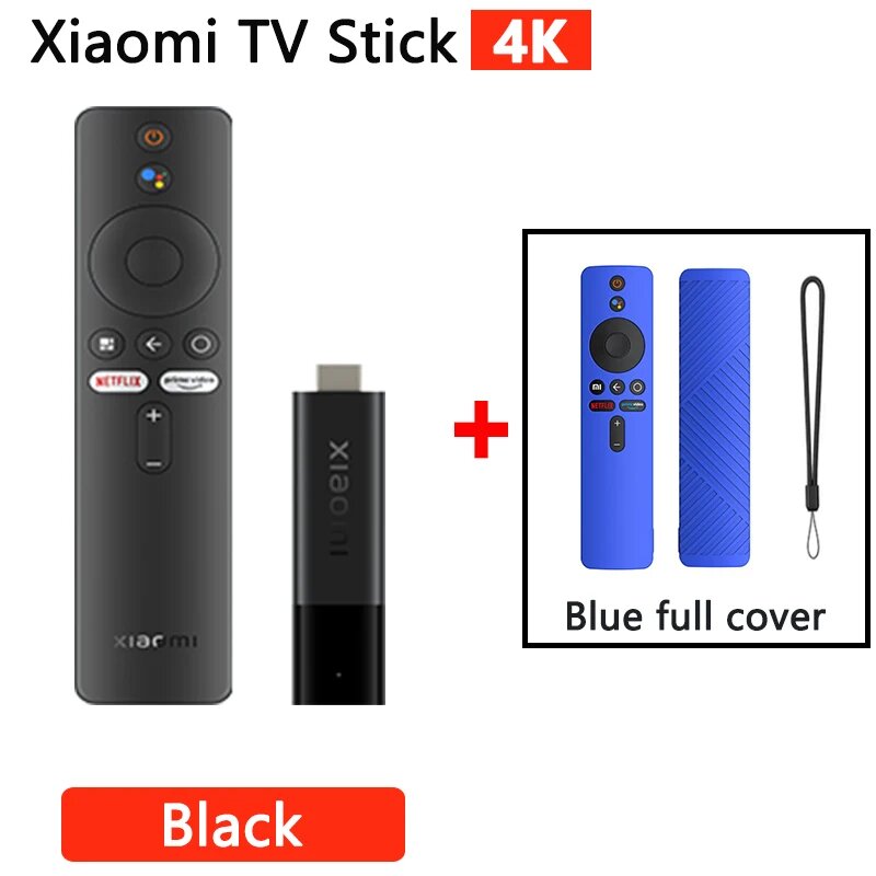 Телеприставка Xiaomi Mi TV Stick 4K Android TV 11 HDR четырехъядерный портативный потоковый медиа 2 Гб ОЗУ 8 Гб ПЗУ Bluetooth 5,0 Wifi Google Assistant