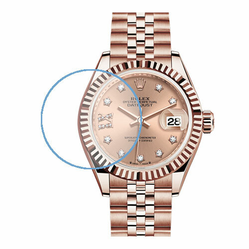 Скрин Мобайл защитный экран для часов Rolex - Lady-Datejust - Oyster - 28 mm - Everose gold из нано стекло 9H