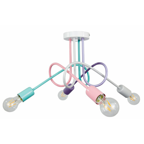 Многоцветная современная люстра на 4 лампы, Уникальный дизайн для вашего интерьера