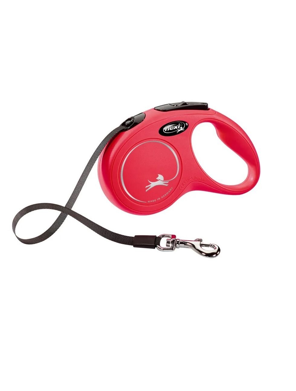Поводок-рулетка для собак Flexi New Classic S ленточный 5 м красный