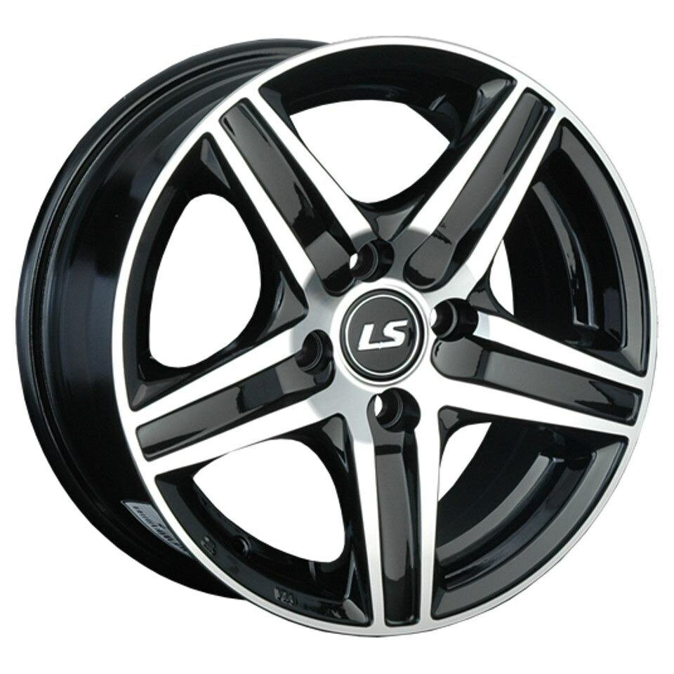 Колесный диск LS LS321 18x7.5" PCD5x114,3 ET45 D73,1 черный глянцевый с полированными лучами