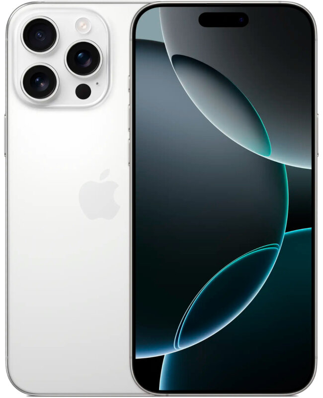 Смартфон Apple iPhone 16 Pro Max 256Gb (NanoSim+eSim) White Titanium (белый)
