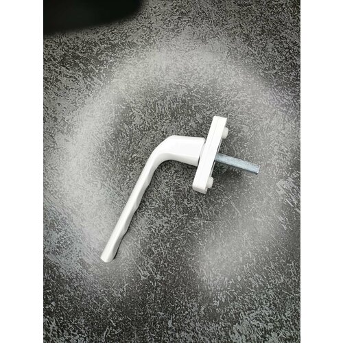 Ручка для пластиковых окон и дверей, 8ми позиционная алюминиевая белая