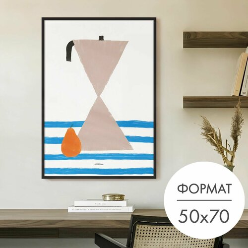 фото Постер "кофеварка рисунок репродукция" 50x70 без рамы для интерьера на стену 28 kartin