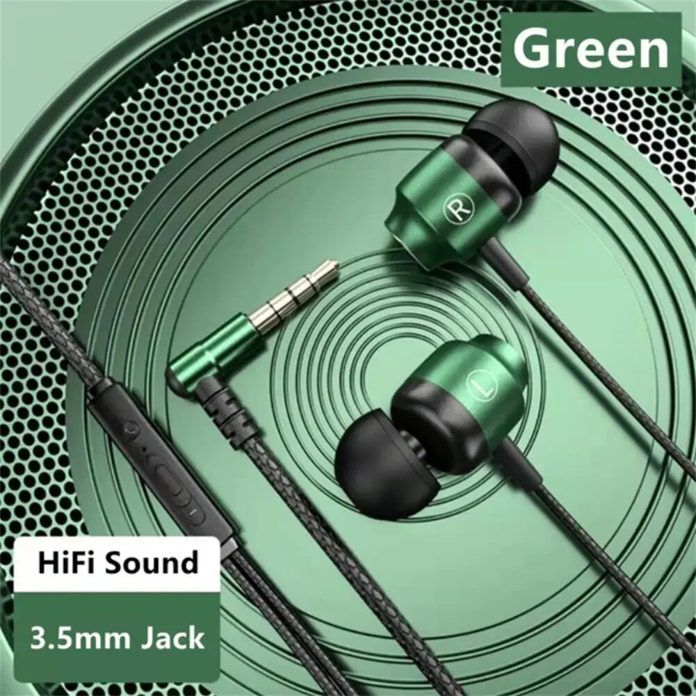 Магнитные игровые проводные наушники-вкладыши для Huawei Xiaomi Iphone, Green
