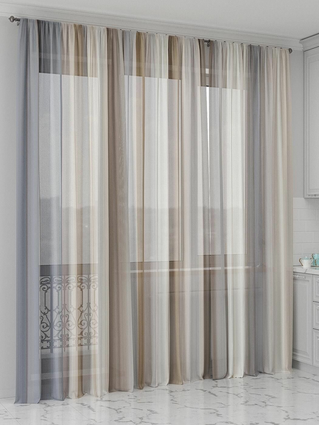 Тюль Comfy Way / шторы в комнату 450х250 см / Олион - 80