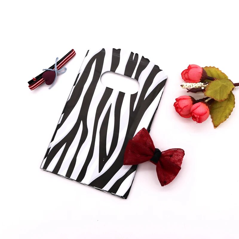 Пластиковые подарочные пакеты 9x15 см набор из 50 штук 9x15cm Бордовый