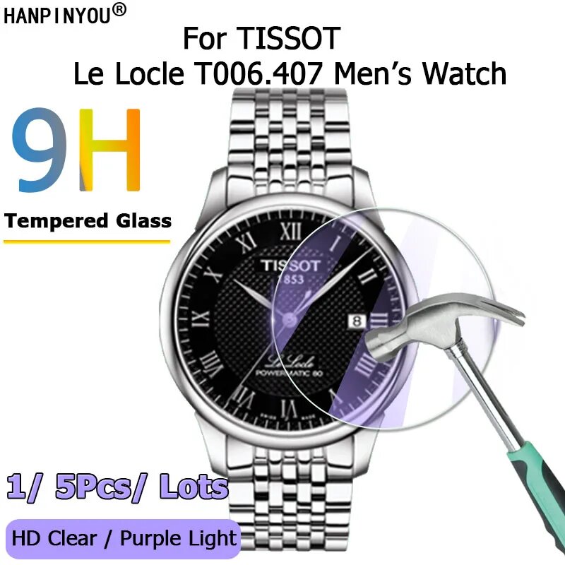 Для TISSOT Le Locle T006.407 T006407 T006407B мужские часы HD 2 Pieces, HD Clear