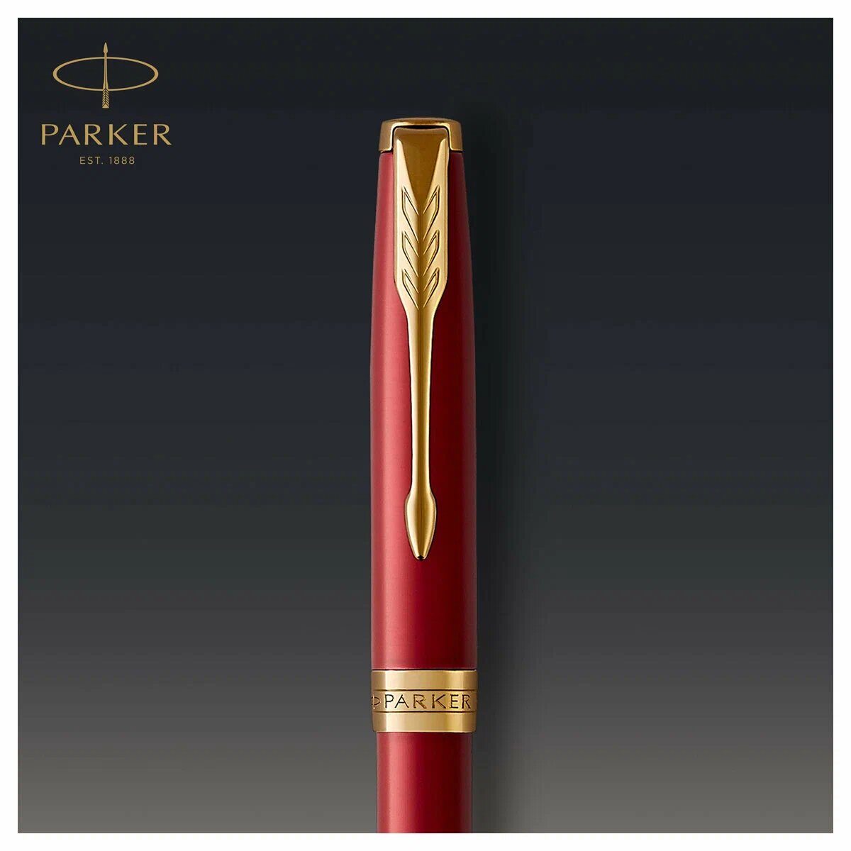 Ручка шариковая Parker Sonnet Core K439 Slim (1931477) LaqRed GT M черные чернила подар.кор. - фото №11