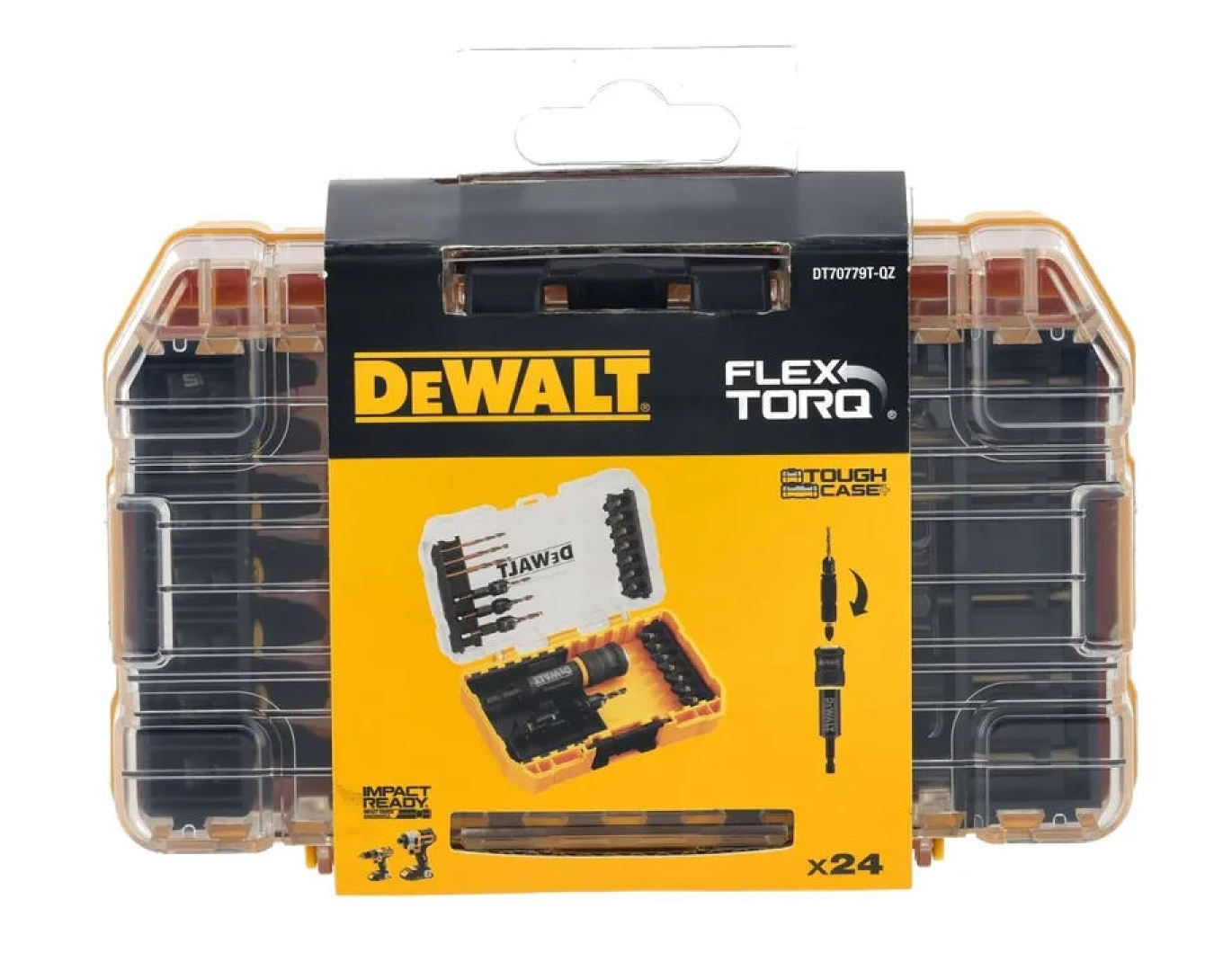 Набор с механизмом быстрой смены Flip and Drive DeWalt DT70779T-QZ, 23 элемента в кейсе