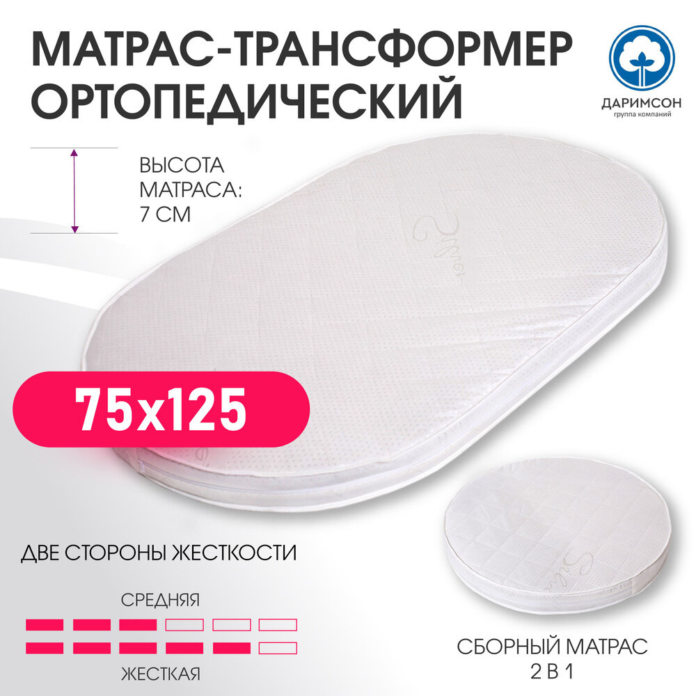 Детский матрас-трансформер Premium "Мой Ангелочек" 75*75/75*125