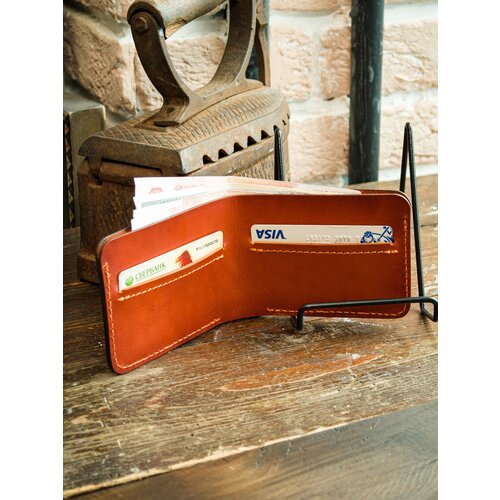 Портмоне SAFFA, фактура гладкая, табачно-желтый