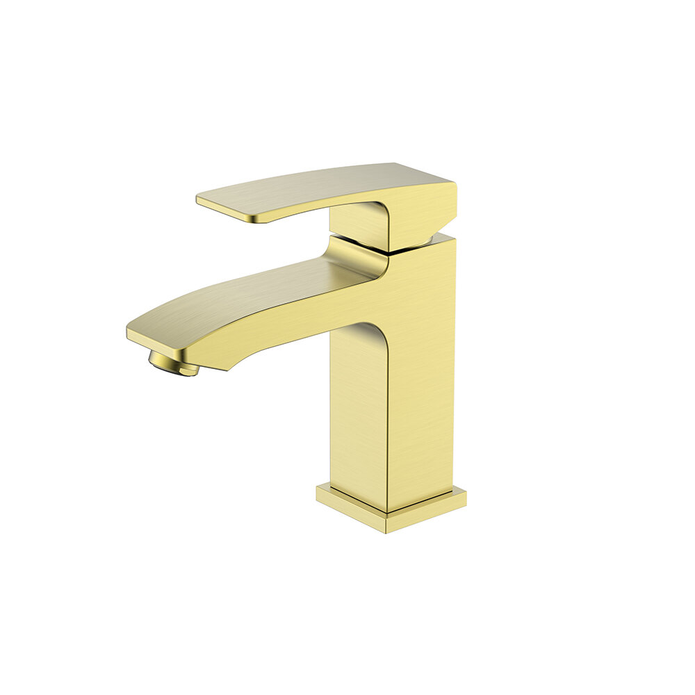 Смеситель для раковины Raglo R01.10.03, материал латунь, цвет золотой сатин