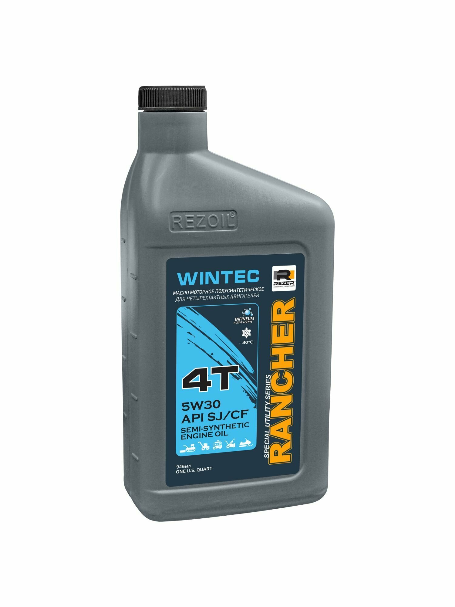 Масло моторное 4Т Rezer Rancher WINTEC полусинтетическое 0.946 л