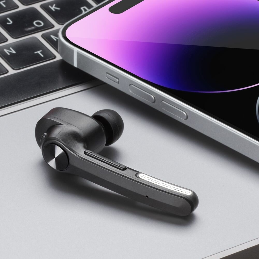 Гарнитура беспроводная bluetooth для телефона с микрофоном, шумоподавление, Bluetooth 5.2, 70мАч, Без заводской упаковки