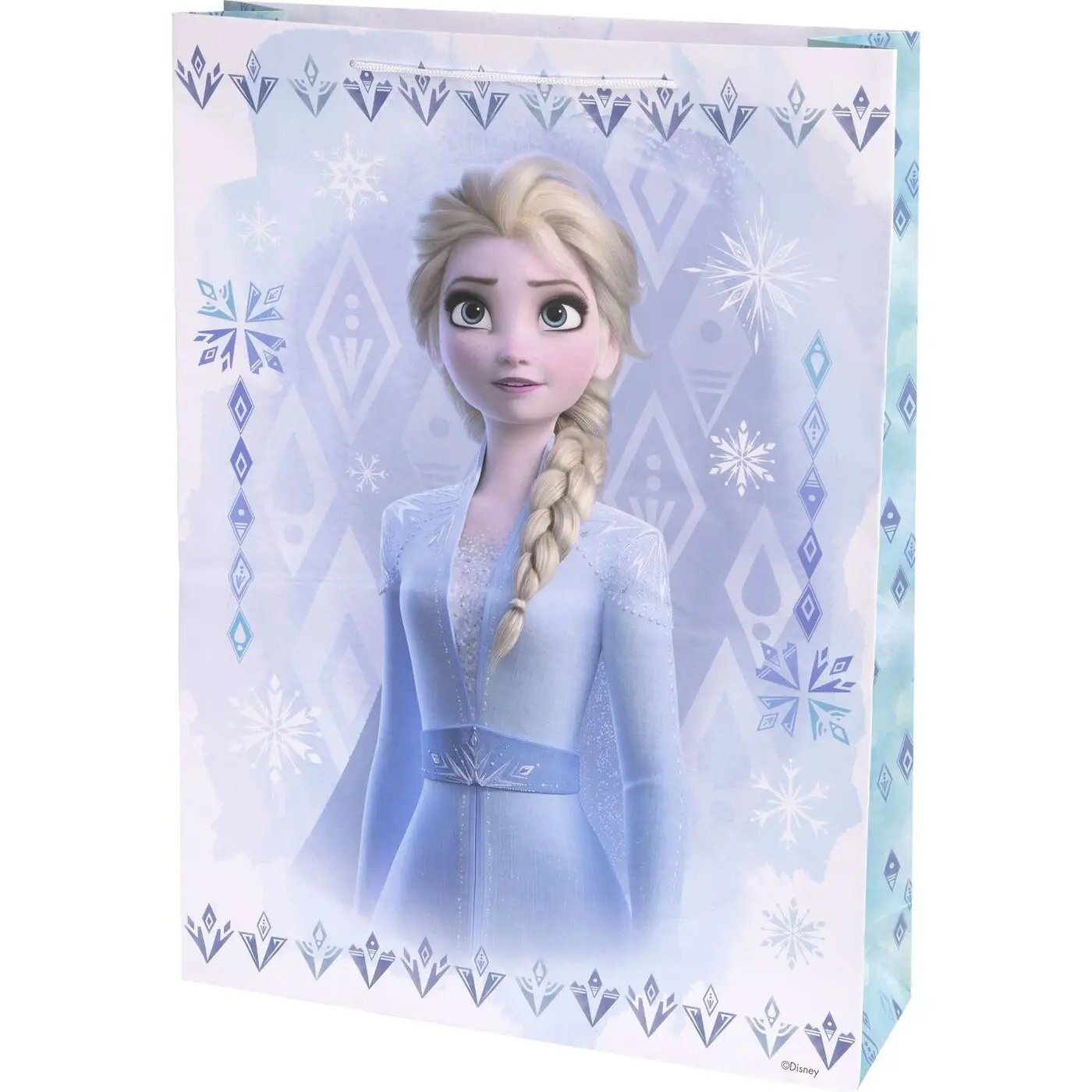 Бумажный пакет «Ледяные узоры» 33х45.7х10.2см 140 г/м2 для подарков