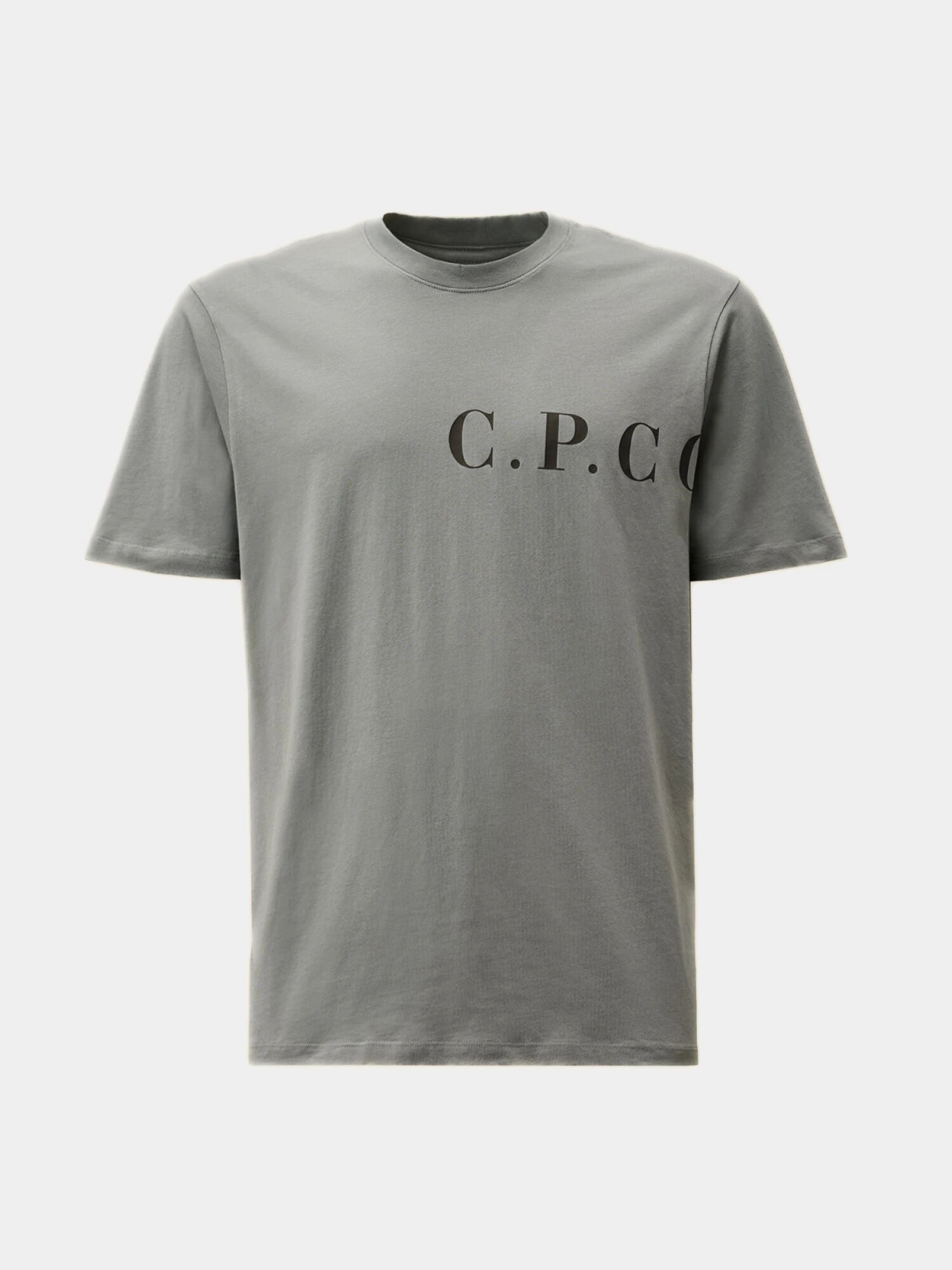 Футболка C.P. COMPANY 30/1 Jersey Front-Back Logo, 1 шт., размер M, серый