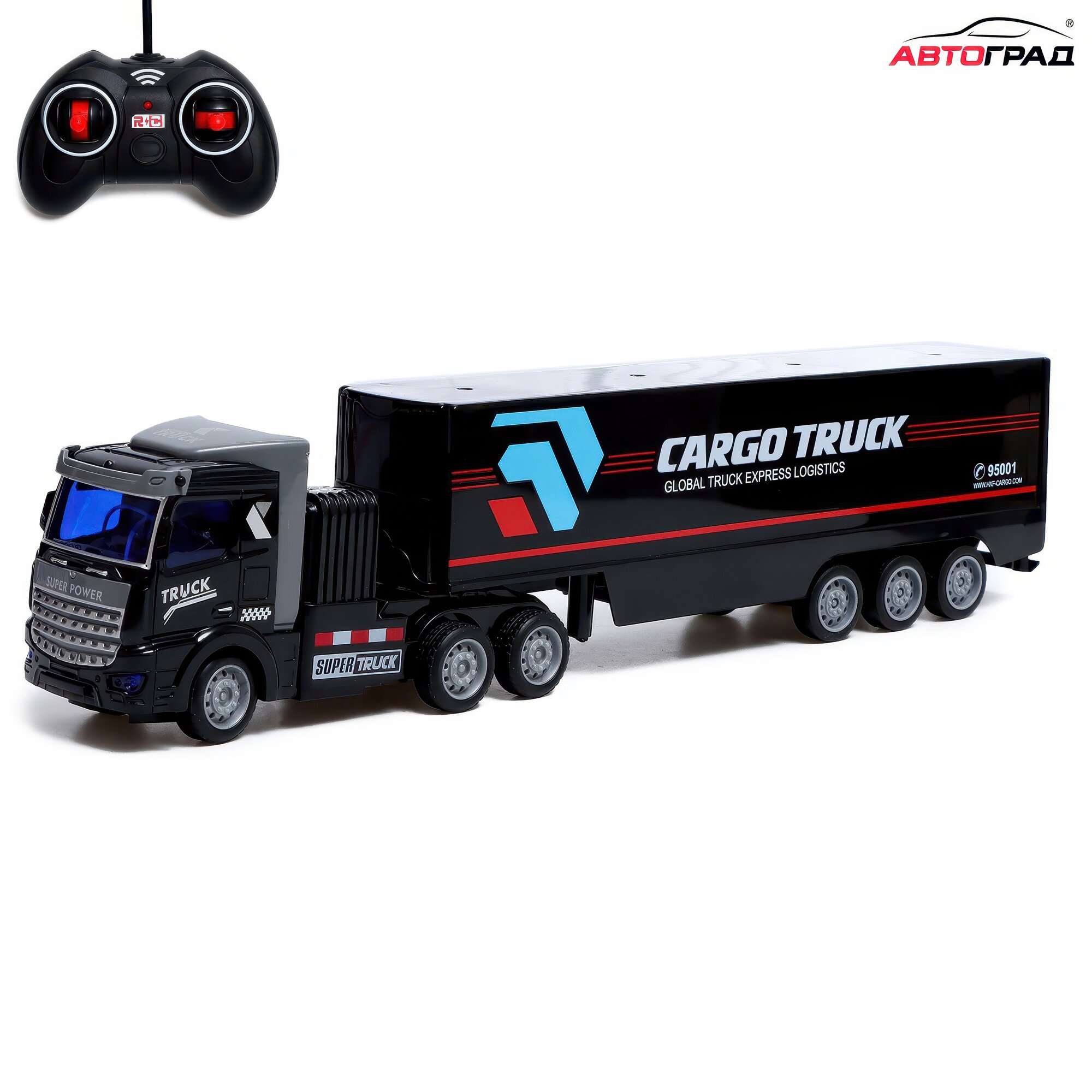 Автоград Грузовик радиоуправляемый "Перевозчик" 1:48 свет работает от аккумулятора 7753087