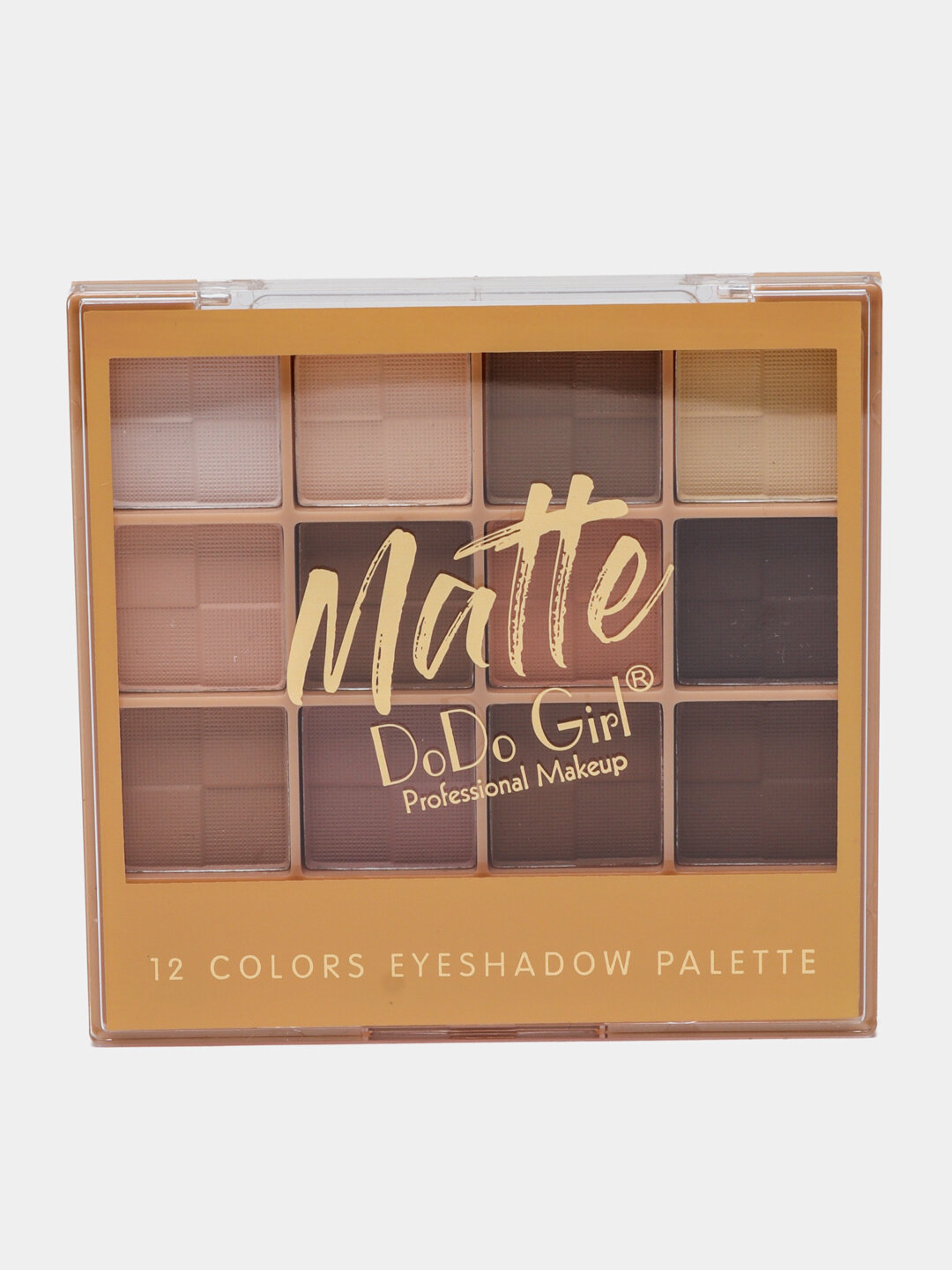 Палетка теней Matte Dodo Girl №01, матовая, двусторонний аппликатор, 12 оттенков