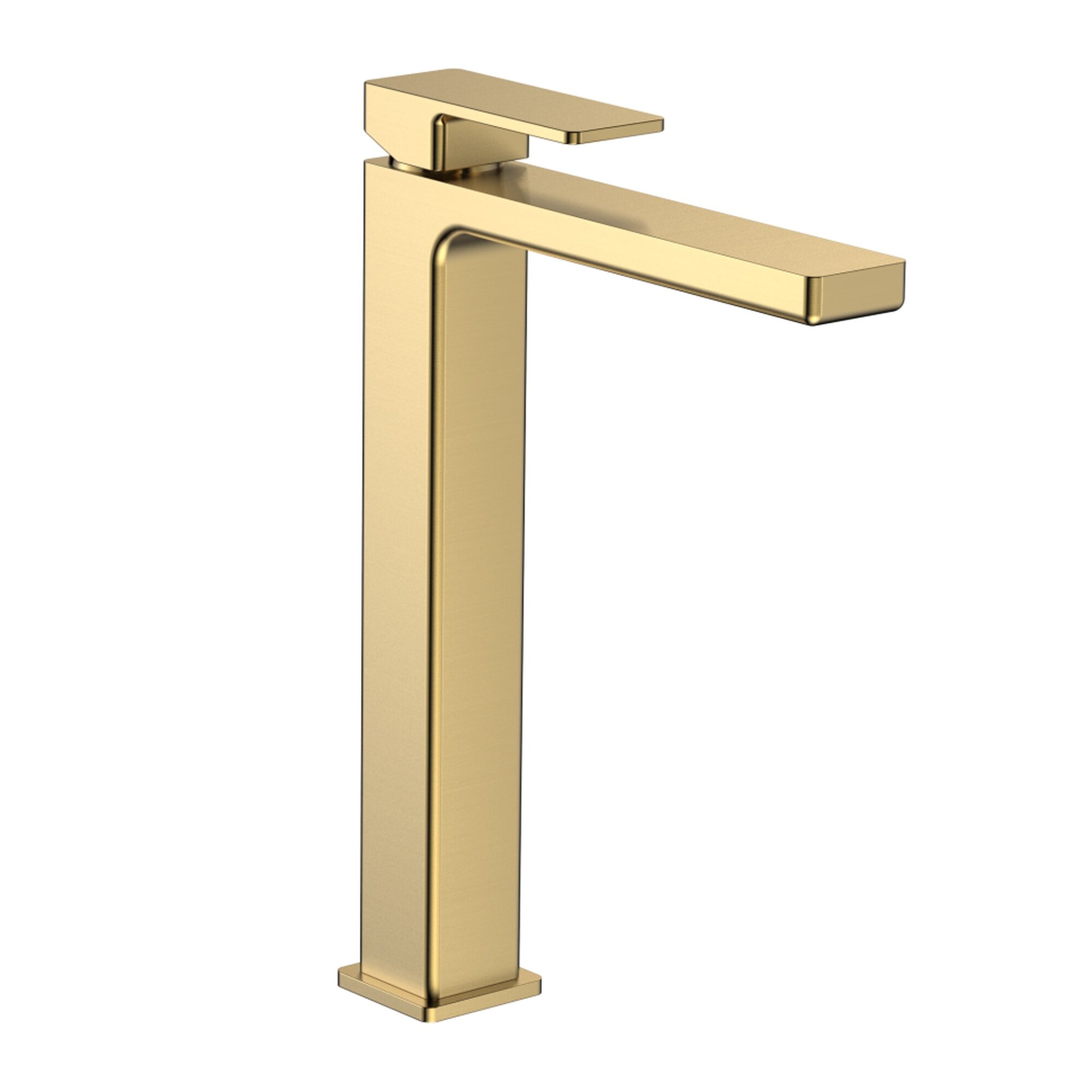 AQM6814BG Savona Смеситель для свободностоящей раковины 250мм, гладкий, подводка 1/2 ", золото шлифованное