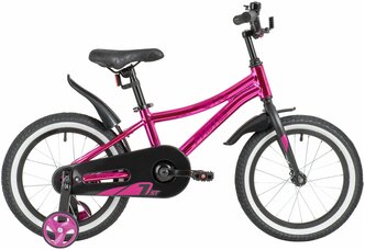 Детский велосипед Novatrack Prime 16 Al Girl (2020) металлик розовый металлик (требует финальной сборки)