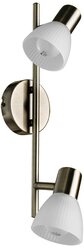 Настенно-потолочный светильник Arte Lamp Parry A5062AP-2AB, E14, 80 Вт, кол-во ламп: 2 шт., цвет арматуры: бронзовый, цвет плафона: белый