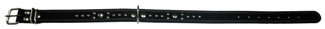 Аркон Ошейник кожаный для собак цвет черный 63-80 см x 35мм - фотография № 1