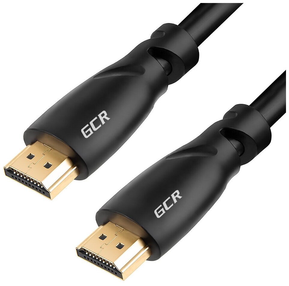 GCR Кабель Premium 5.0m HDMI 2.0, Ultra HD 4K30 Hz, 3D, Ethernet 18.0 Гбит/с, OD8.0mm, 28/26 AWG, черный