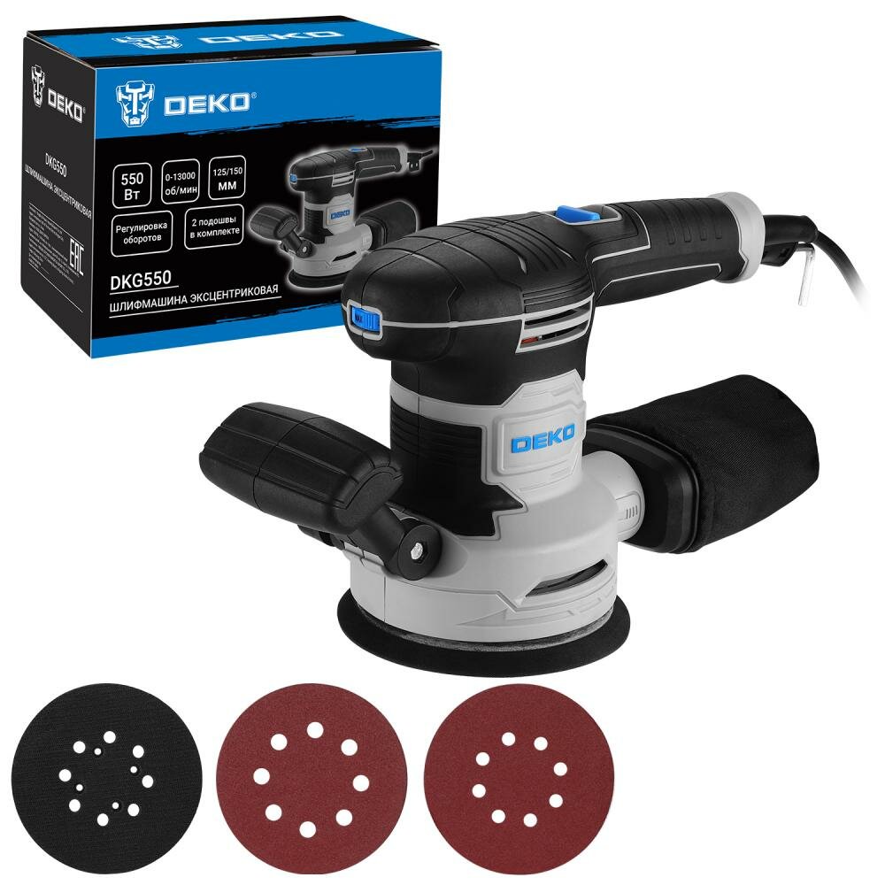 Эксцентриковая сетевая шлифмашина Deko DKG550 063-4264 .