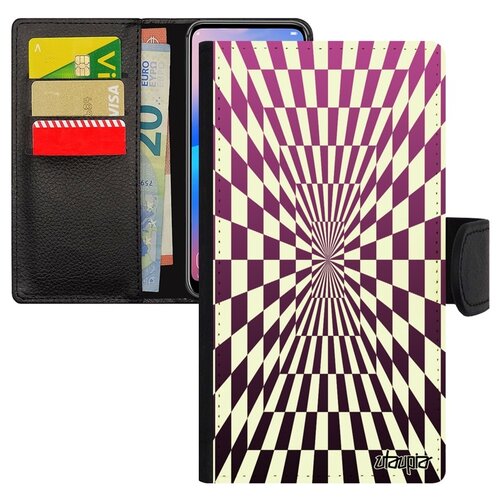 фото Чехол-книжка на смартфон samsung galaxy a5 2017, "иллюзия шахмат" графика двухцветный utaupia