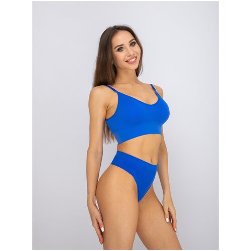 фото Комплект нижнего белья в рубчик топ и стринги/стринги с высокой посадкой/топ с поролоновыми вставками/удобное белье/ип савельева singwear