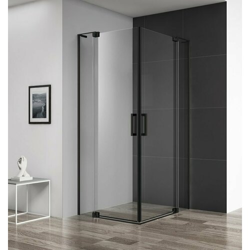 душевой уголок cezares slider ah 2 70 80 90 100 grigio nero профиль черный стекло серое Душевой уголок CEZARES SLIDER-AH-2-70/80-90/100-C-NERO