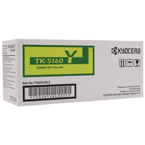 Картридж KYOCERA TK-5160Y, 12000 стр, желтый тонер картридж cactus cs tk5160m для kyocera ecosys p7040cdn пурпурный ресурс 12000 страниц