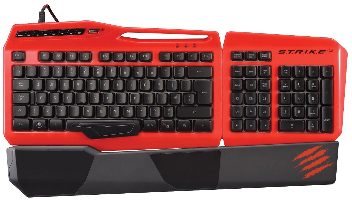 Игровая клавиатура Mad Catz S.T.R.I.K.E. 3 Gaming Keyboard Red USB ...
