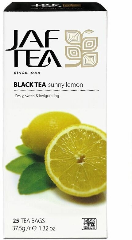 Чай чёрный JAF TEA Sunny Lemon с ароматом лимона, 25 пак.