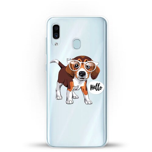 фото Силиконовый чехол hello бигль на samsung galaxy a30 andy & paul