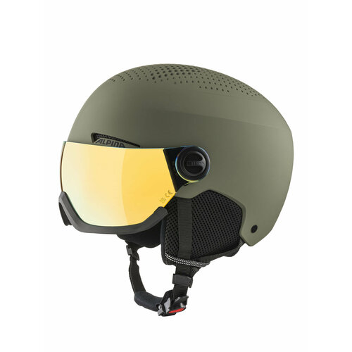 Шлем защитный ALPINA, Arber Visor Q-Lite 2023-2024, 54-58, olive matt шлем защитный alpina arber 2022 23 54 ink matt