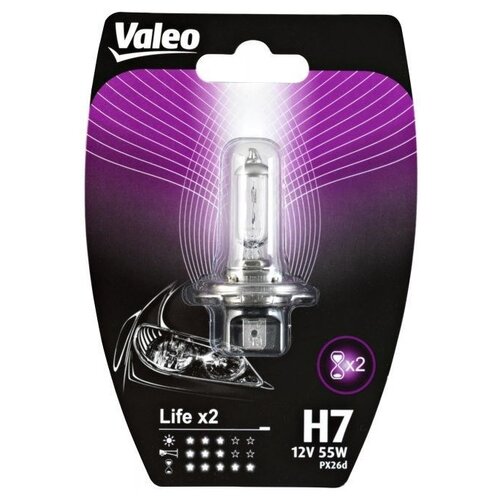 фото Лампа автомобильная накаливания valeo life x2 032517 h7 12v 55w 1 шт.