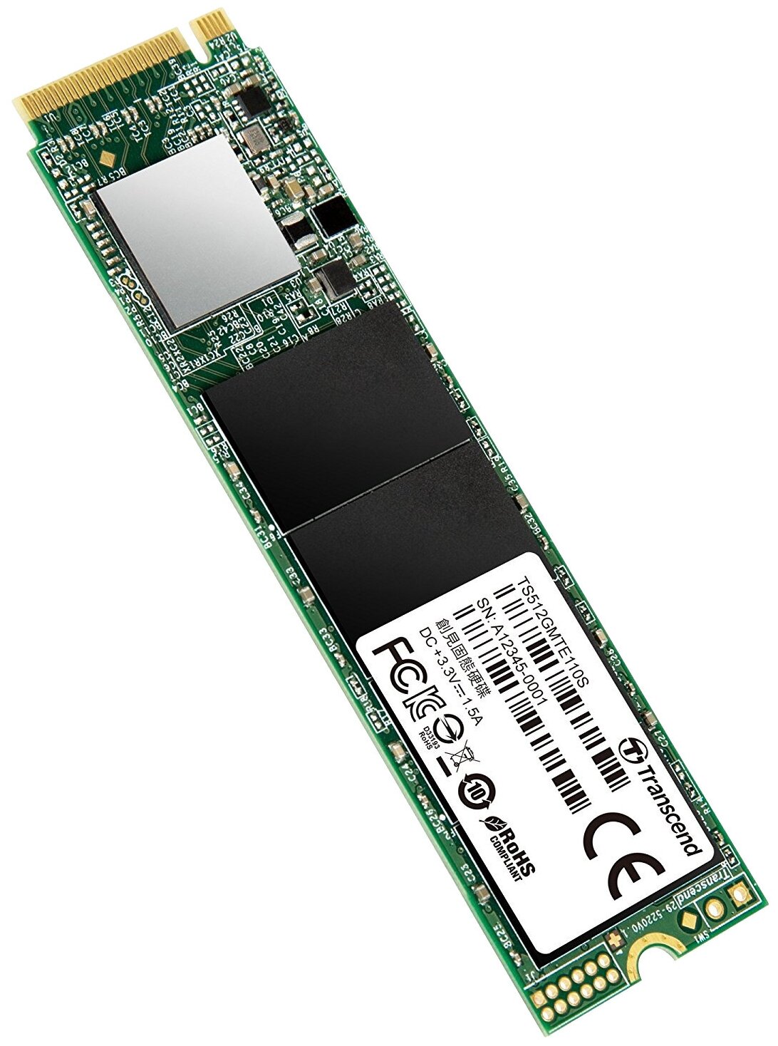 SSD накопитель Transcend 512ГБ, M.2 2280, PCIe 3.0 x4, NVMe, M.2 - фото №2